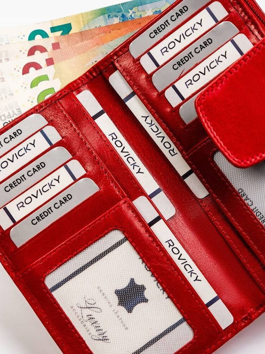 Голяма Дамско Портмоне с RFID Червен