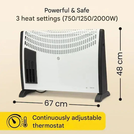 Clatronic KH 3433 635621 Convectoare pardoseală 2000W 67x48cm Alb