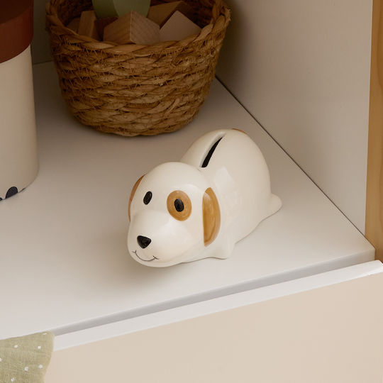 Atmosphera Copil Cutiuta de bani Ceramic Alb 15x8x7cm