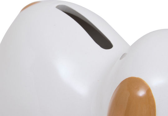 Atmosphera Children's Money Box Ceramic White 15x8x7cm