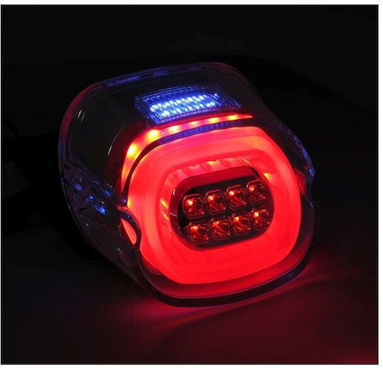 Rear Motorcycle Light Crystal Harley-davidson 06-09 Flhx 09-14 Flht Flhr Fltr Transparent Laydown Led Tail Light Lens