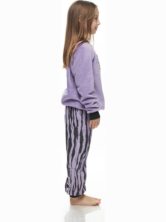 Galaxy Pijama pentru copii De iarnă Fleece Lilac