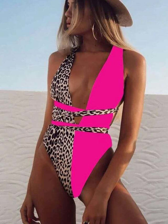 Ολόσωμο Μαγιό Animal Print Diva Pink, Leopard
