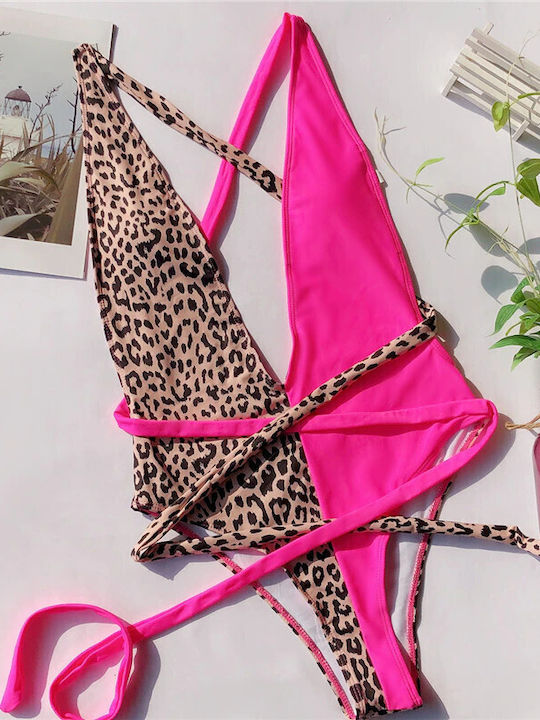 Ολόσωμο Μαγιό Animal Print Diva Pink, Leopard