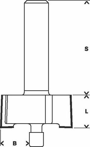 Bosch Groove Router Cutter Bit in Wood 31.8mm x 54mm x 8mm with Guide and Bearing