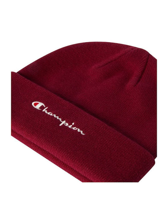 Beanie Unisex Beanie Knitted in Burgundy color