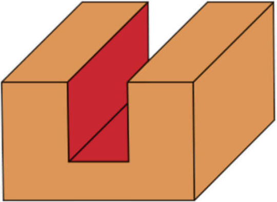 Benman Grooving Cutter Cutter Bit for Groove Shaping in Wood 3mm x 51mm with Guide and Bearing