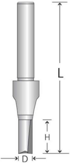 Benman Grooving Cutter Cutter Bit for Groove Shaping in Wood 3mm x 51mm with Guide and Bearing