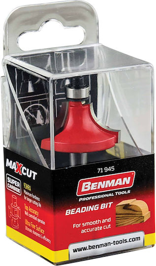 Benman Rounding Router Bit with Bearing Cutter Bit Rounding in Wood 18.7mm x 8mm with Guide and Bearing