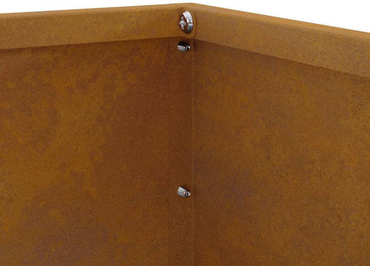 vidaXL Metal Garden Border in Brown Color 60x60cm