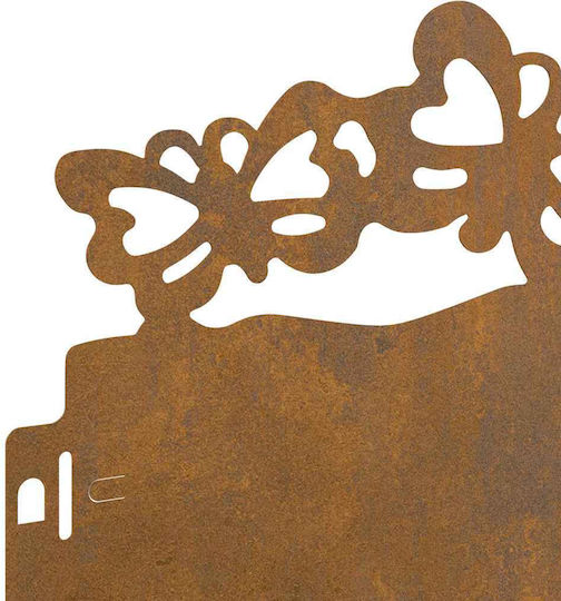 vidaXL Metal Garden Border in Brown Color 1.03m x 22cm