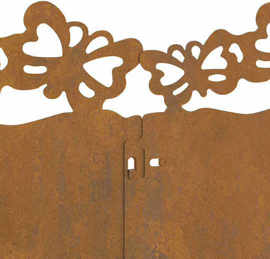 vidaXL Metal Garden Border in Brown Color 1.03m x 22cm