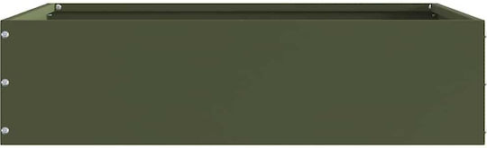 vidaXL Bordură de Grădină din Metal în Culoarea Verde 50x50cm