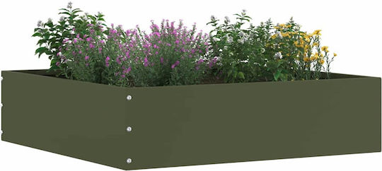 vidaXL Bordură de Grădină din Metal în Culoarea Verde 50x50cm