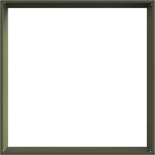 vidaXL Bordură de Grădină din Metal în Culoarea Verde 60x60cm