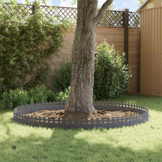 vidaXL Metal Garden Border in Gray Color 1.03m x 22cm