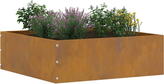 vidaXL Bordură de Grădină din Metal în Culoarea Maro 40x40cm