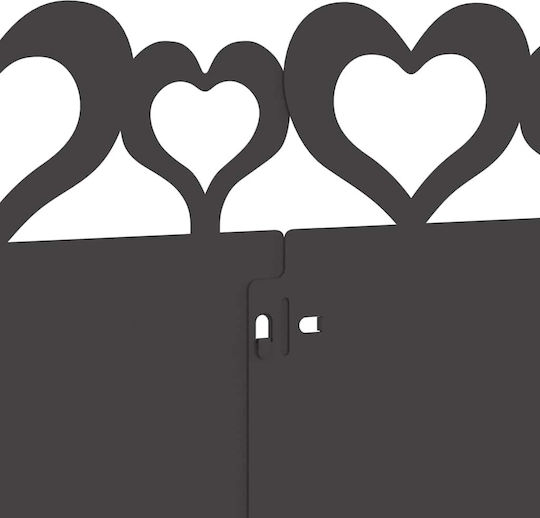 vidaXL Metal Garden Border in Black Color 1.03m x 22cm