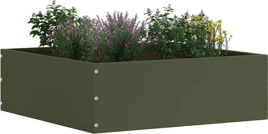 vidaXL Bordură de Grădină din Metal în Culoarea Verde 40x40cm