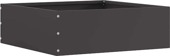 vidaXL Bordură de Grădină din Metal în Culoarea Negru 40x40cm