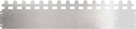 vidaXL Metallgartenbordüre in Silber Farbe 1.03m x 22cm