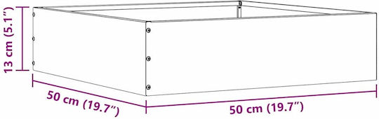 vidaXL Метална Градинска Жив Плет в Сребрист Цвят 50x50см 6 Бройки