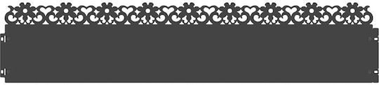 vidaXL Bordură de Grădină din Metal în Culoarea Negru 1.03m x 22cm