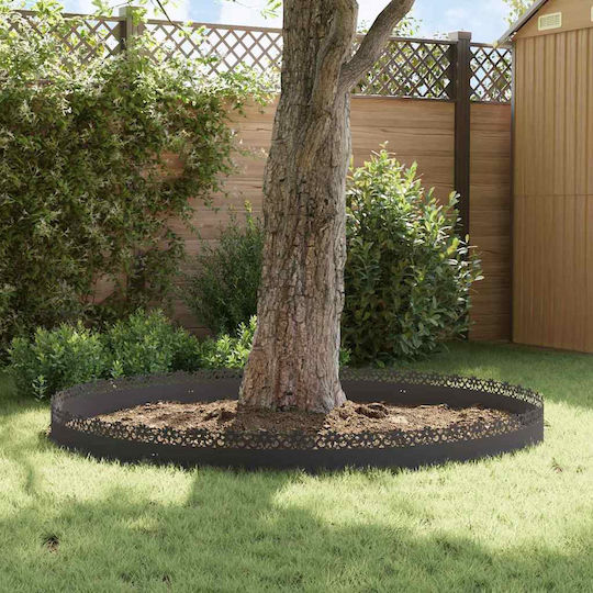vidaXL Bordură de Grădină din Metal în Culoarea Negru 1.03m x 22cm