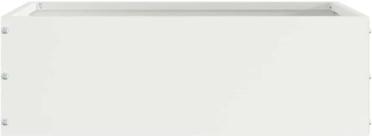 vidaXL Metal Garden Border in White Color 40x40cm