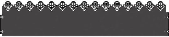 vidaXL Bordură de Grădină din Metal în Culoarea Negru 1.03m x 22cm