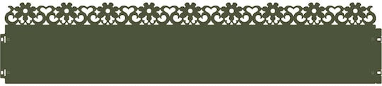 vidaXL Bordură de Grădină din Metal în Culoarea Verde 1.03m x 22cm