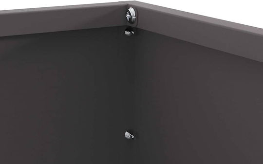 vidaXL Metal Garden Border in Black Color 60x60cm