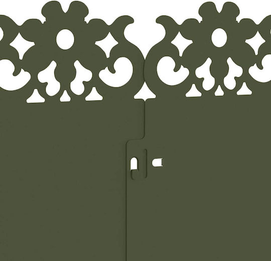 vidaXL Metal Garden Border in Green Color 1.03m x 22cm