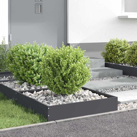 vidaXL Metallgartenbordüre in Gray Farbe 60x60cm