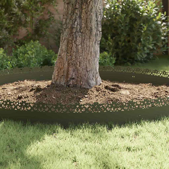 vidaXL Metal Garden Border in Green Color 1.03m x 22cm