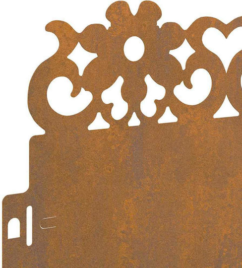 vidaXL Bordură de Grădină din Metal în Culoarea Maro 1.03m x 22cm