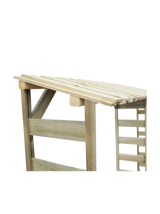 Wooden Garden Log Storage Shed Beige L1.5xW0.44xH1.76m