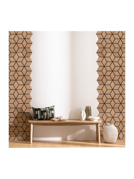 Panouri Decorative 3D Din MDF Cu Adeziv / Cu Filet Clint Negru 56.5x69cm