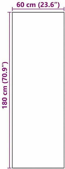vidaXL Rectangular Kitchen Mat with Anti-slip Underlay Geometric 180x60εκ.