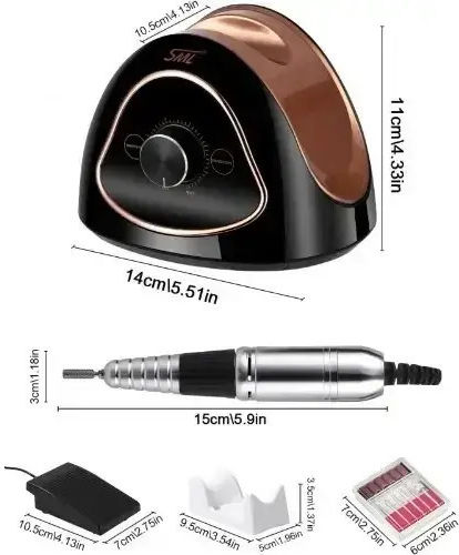 SML M15 Nail Drill Power 65W Black with 45000 Rotations per Minute