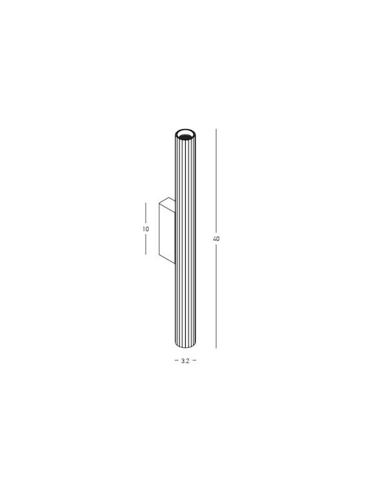 Zambelis Lights Wall Lamp Gold 3.2x40cm