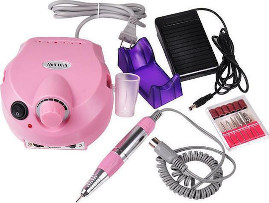 DM-202 Nail Drill Power 15W Pink with Pedal with 20000 Rotations per Minute