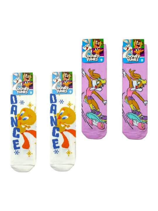 Looney Tunes Παιδικές Κάλτσες Πολύχρωμες 2 Ζευγάρια