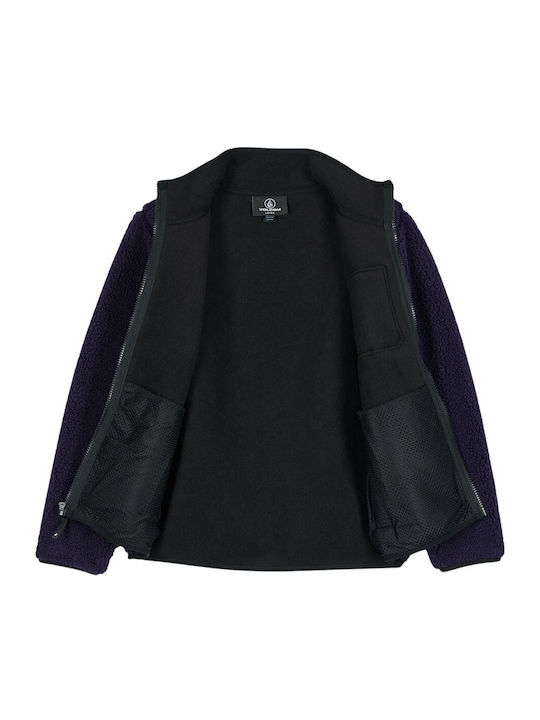 Kinder-Strickjacke Vlies Dunkles Lila Muzzer Fuzzar