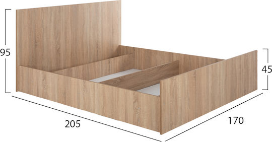 Спален Комплект Sonama Oak 160x200см 5 Бройки