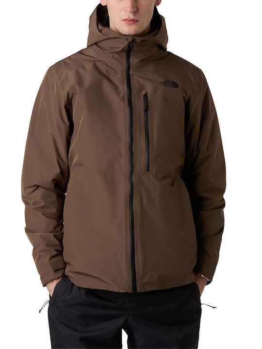 Table 3 in 1 Winter Jacket Waterproof and Windproof Brown