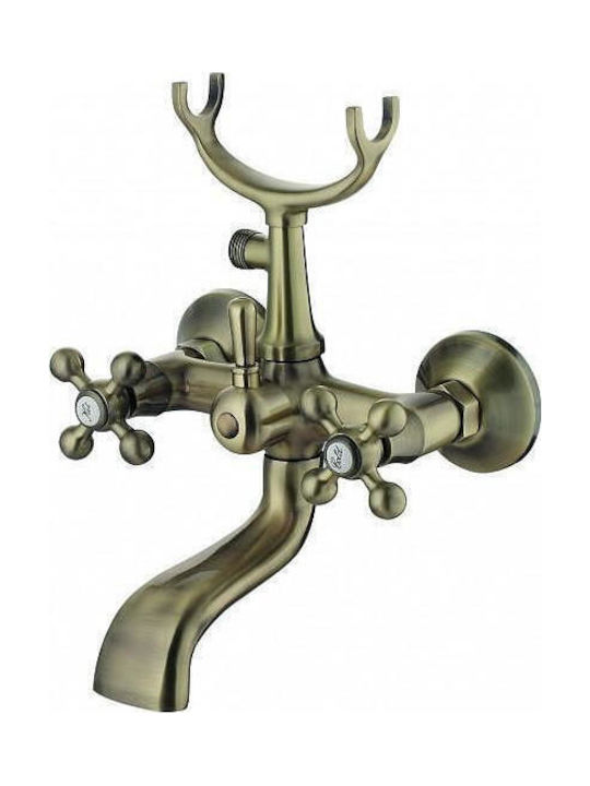 Inter Ceramic Algara Icf Mixing Shower Shower Faucet Complete Set Bronze