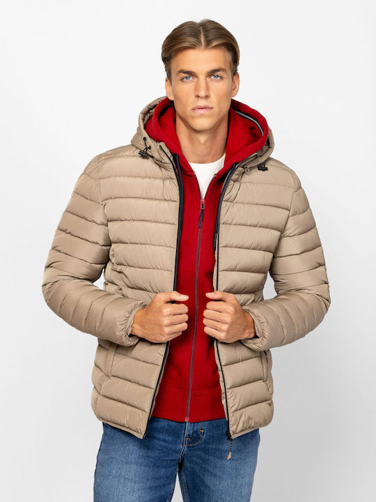 Зимно Яке Puffer Водоустойчиво Бежово