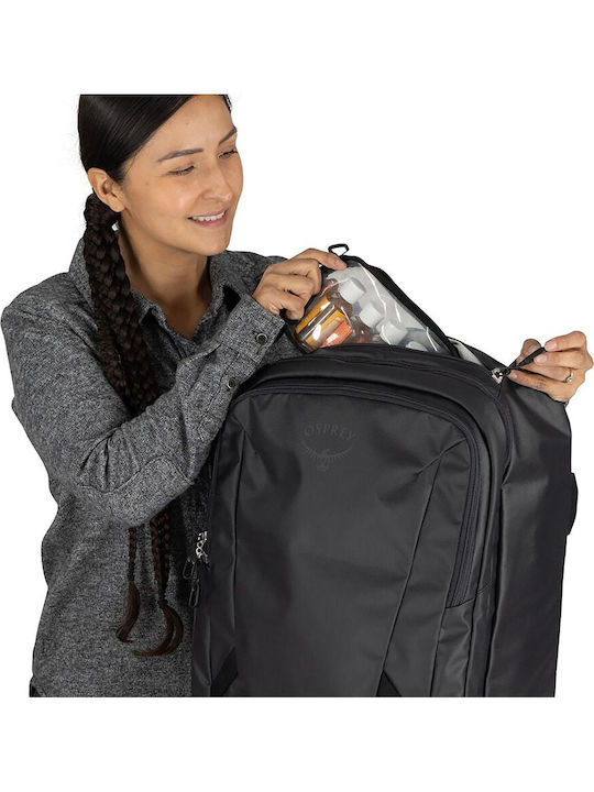 Osprey Transporter Cabin Suitcase Raven Black with 4 Wheels Height 23cm