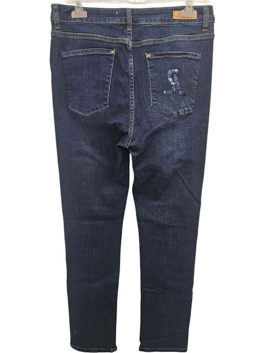 Blugi de damă cu croială skinny Blue Denim - Blue Navy
